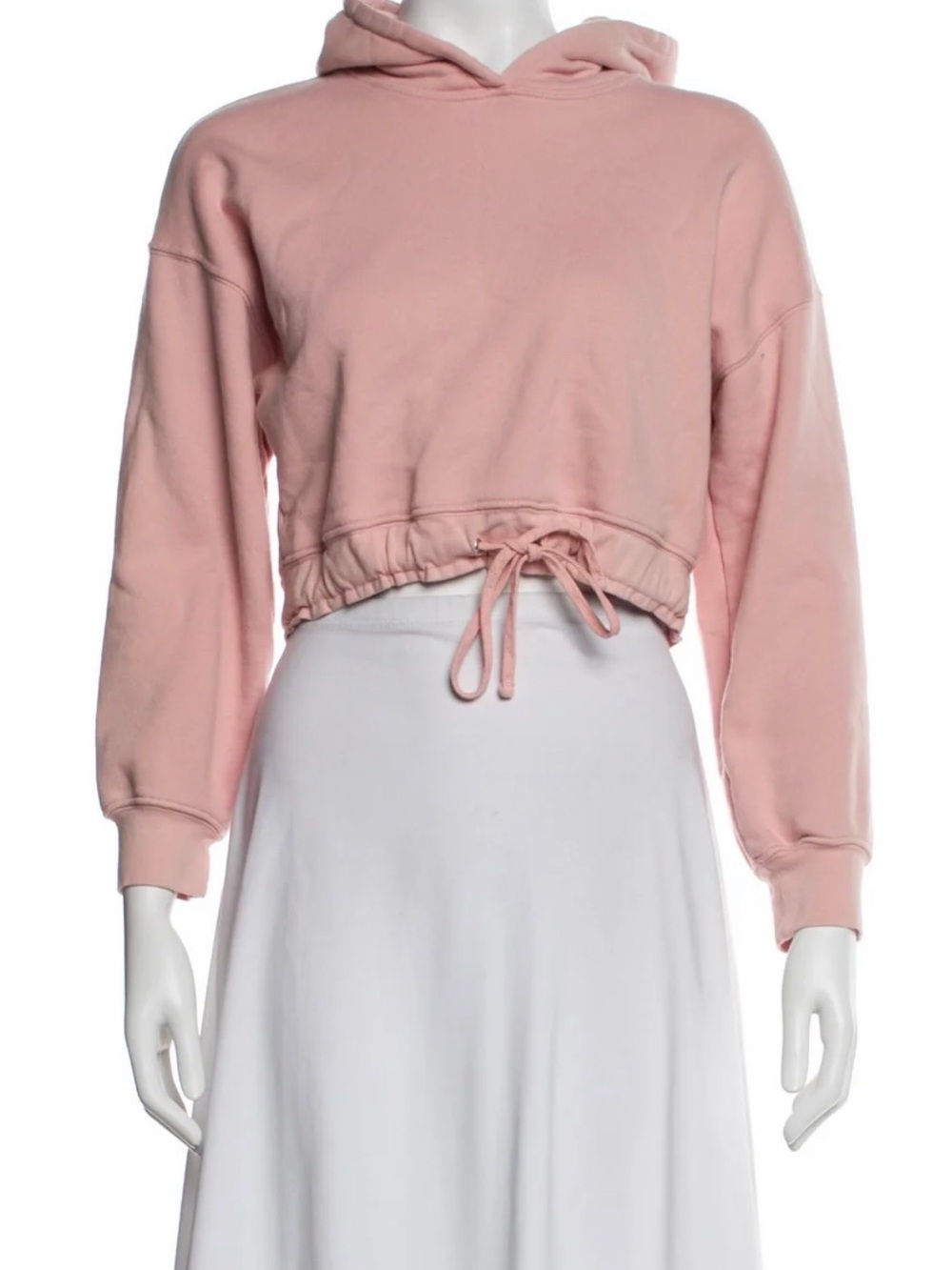 Jonathan Simkhai Standard Cropped Hoodie in Blush Pink